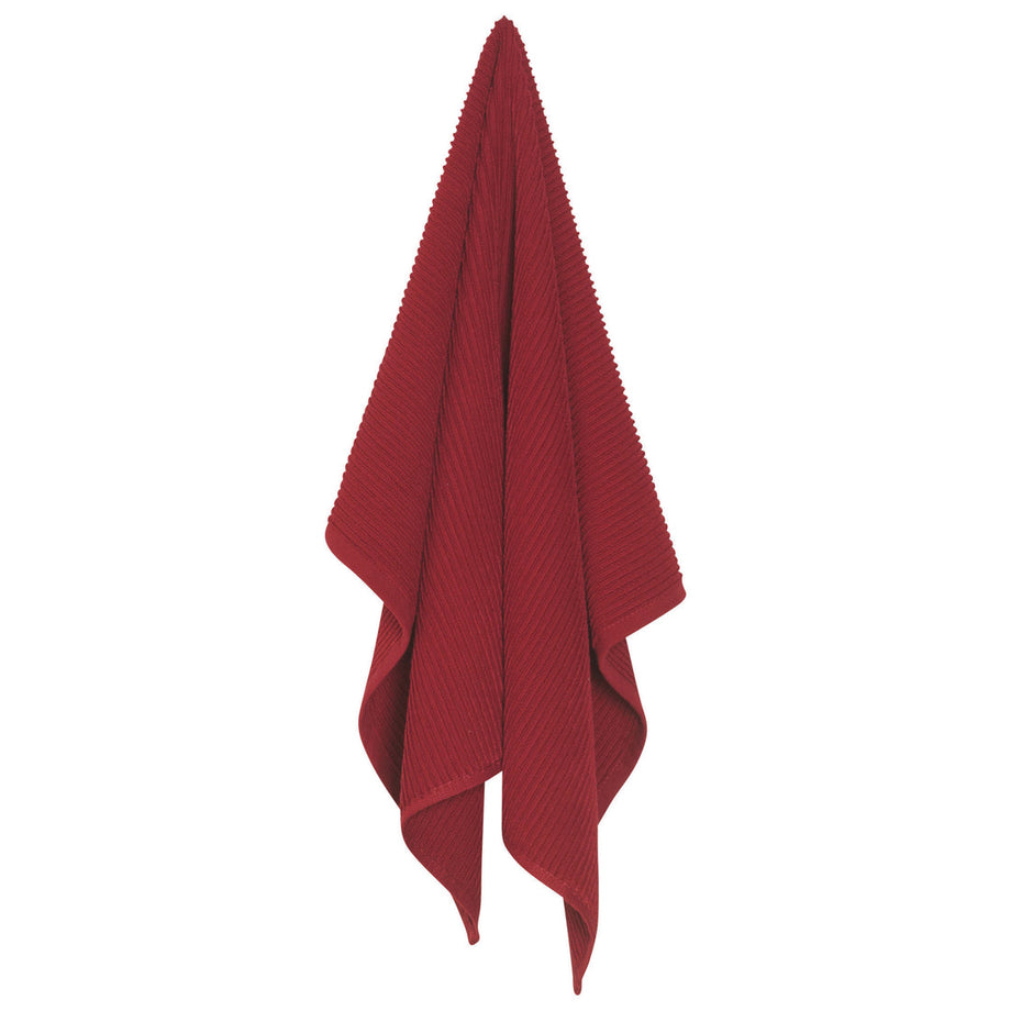 Danica Ripple Terry Coton Dishtowel - Rouge