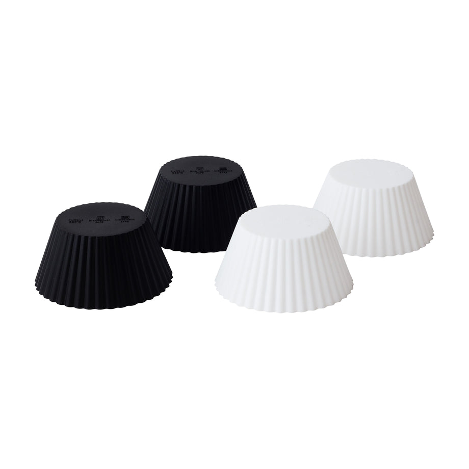 Fox Run Silicone Bake Cups, Black & White - Set of 12