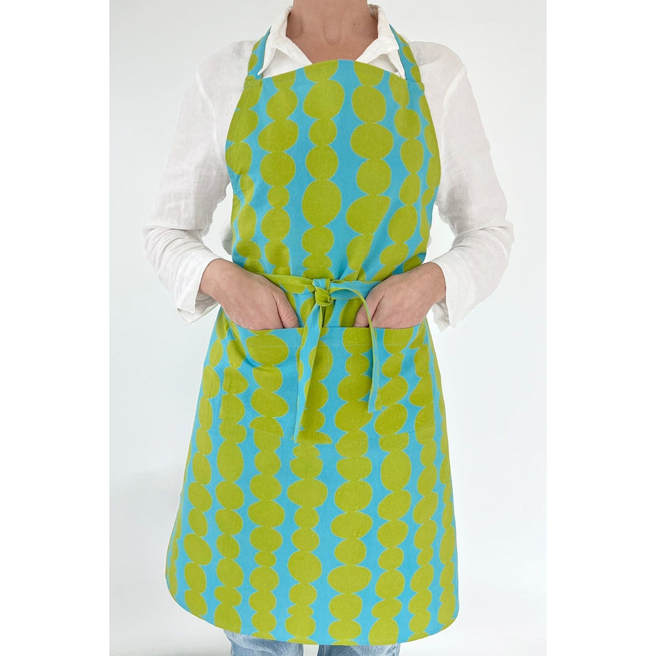 See Design Apron - Small Totem Aqua/Citron