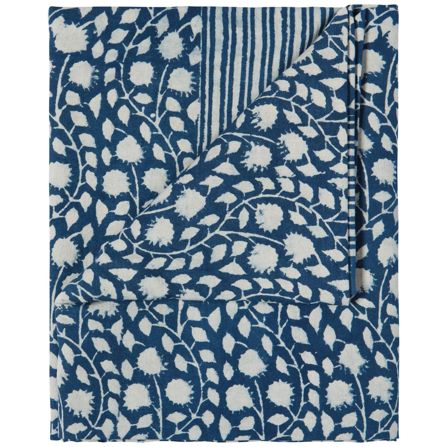 Danica Vinebloom Block Print Tablecloth 90 x 60 inches