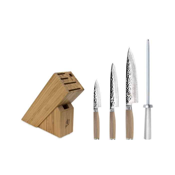 Shun Premier Blonde 5 Pc Starter Block Set With Slimline Block — Floor Model