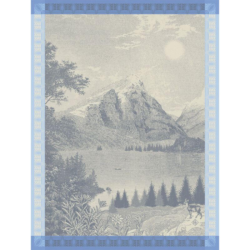 Jacquard Français Cotton Tea Towel – Altitude / Blue