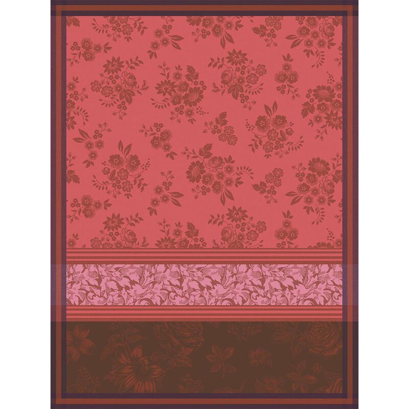 Jacquard Français Cotton-Linen Tea Towel – Romance / Red