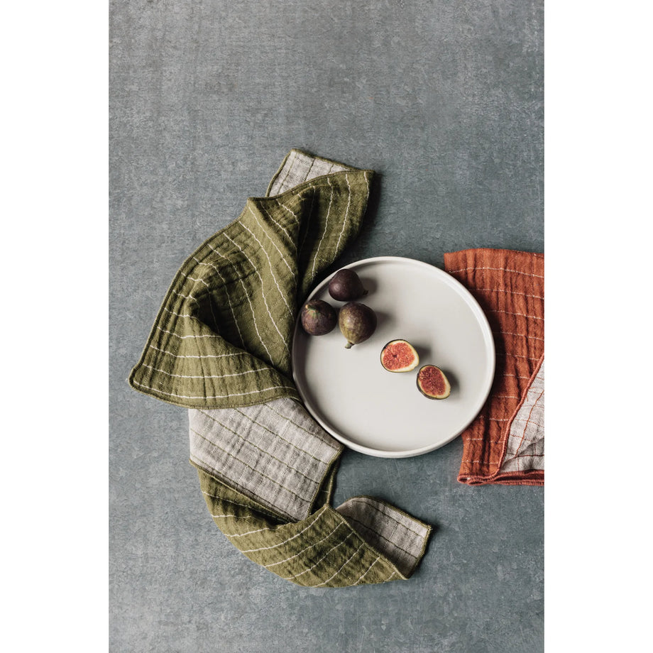 Danica Olive Branch Double Weave Napkins Set of 4
