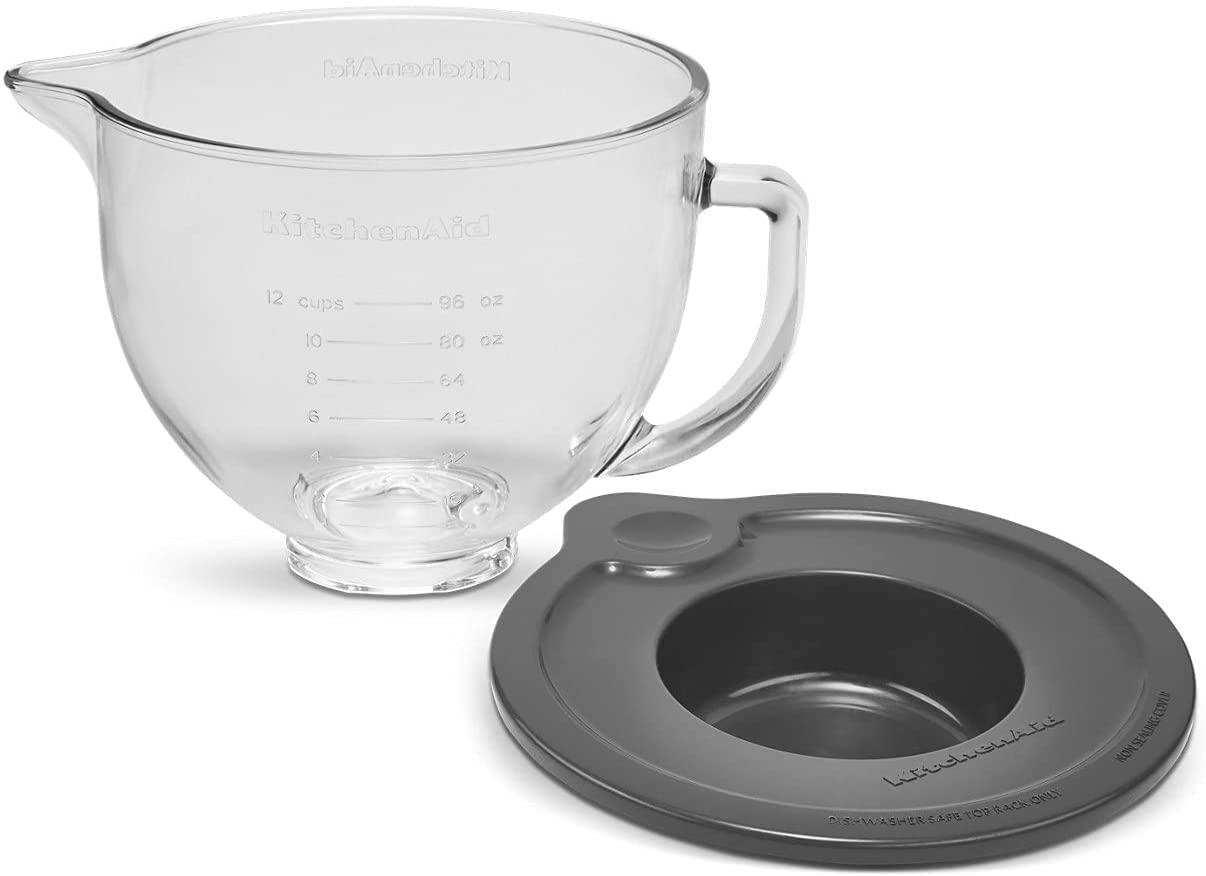 KitchenAid® 5 Quart Glass Bowl with Measurement Markings & Lid