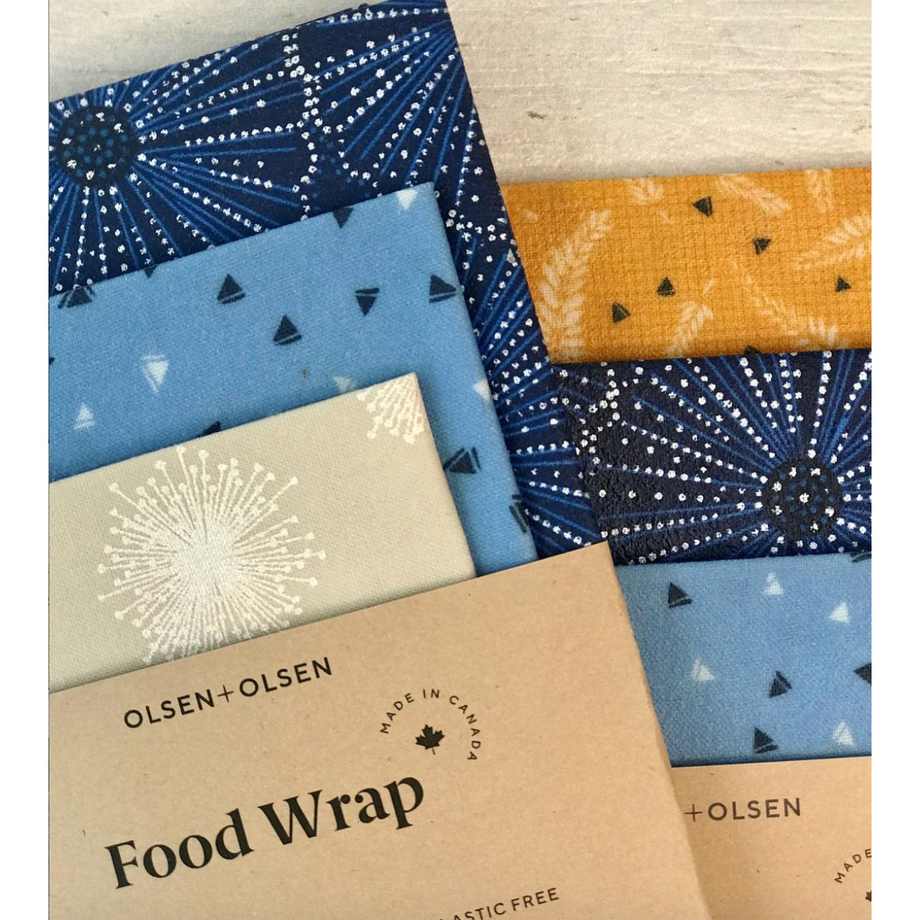 Olsen + Olsen Organic Beeswax Wraps - 3 Pack (mixed prints)