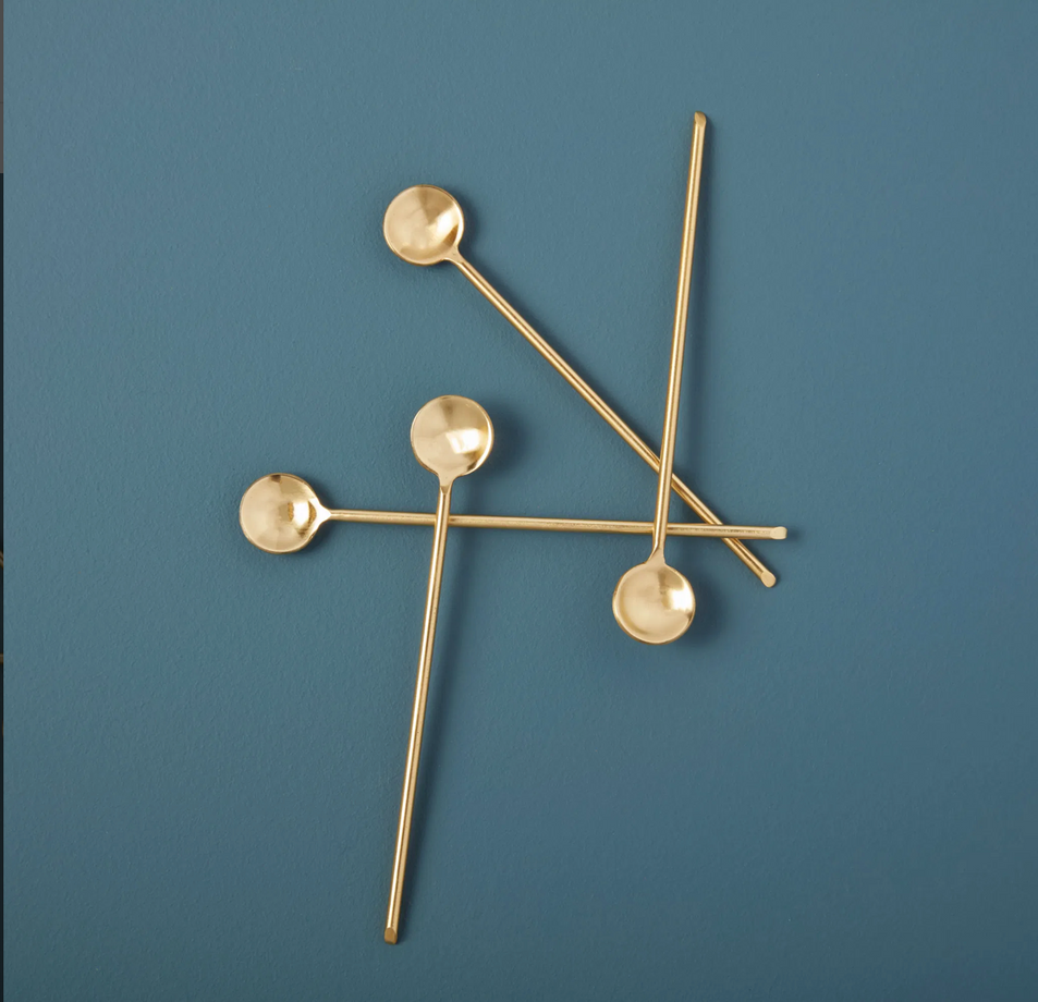 Cuillères dorées Be Home - Longues et fines