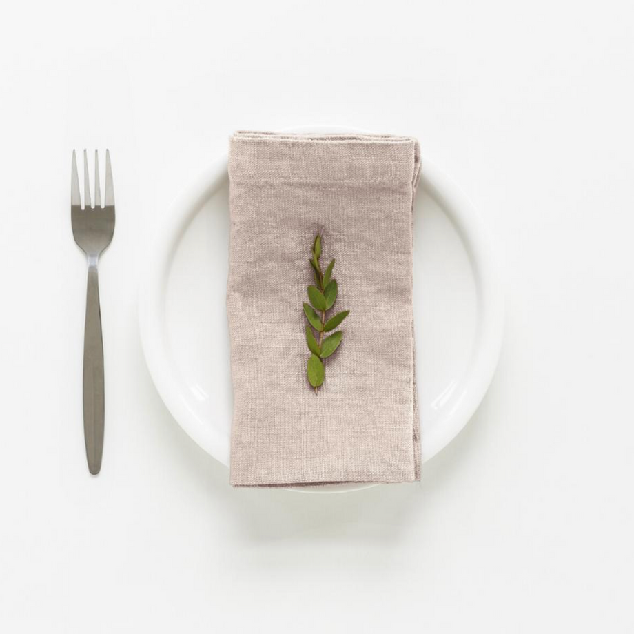 Ensemble de 2 serviettes de lin - Portobello / 18 x 18"