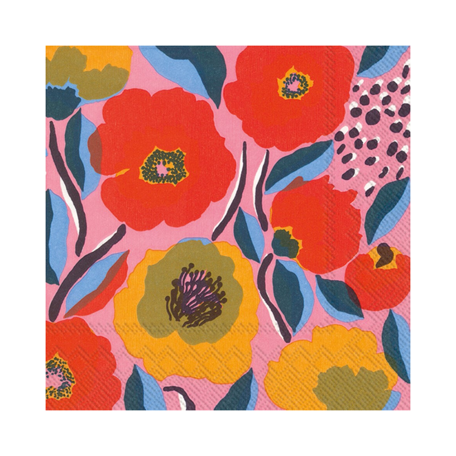 Marimekko Déjeuner serviettes - ROSARIUM Rose