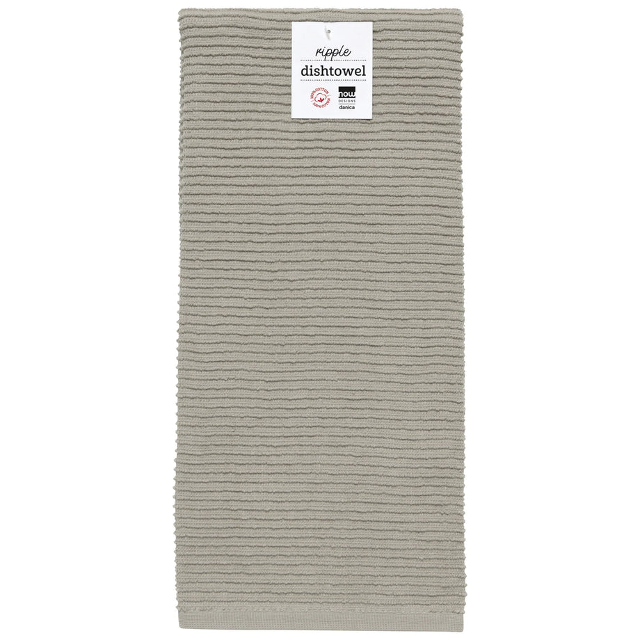 Danica Ripple Terry Coton Dishtowel - London Gray