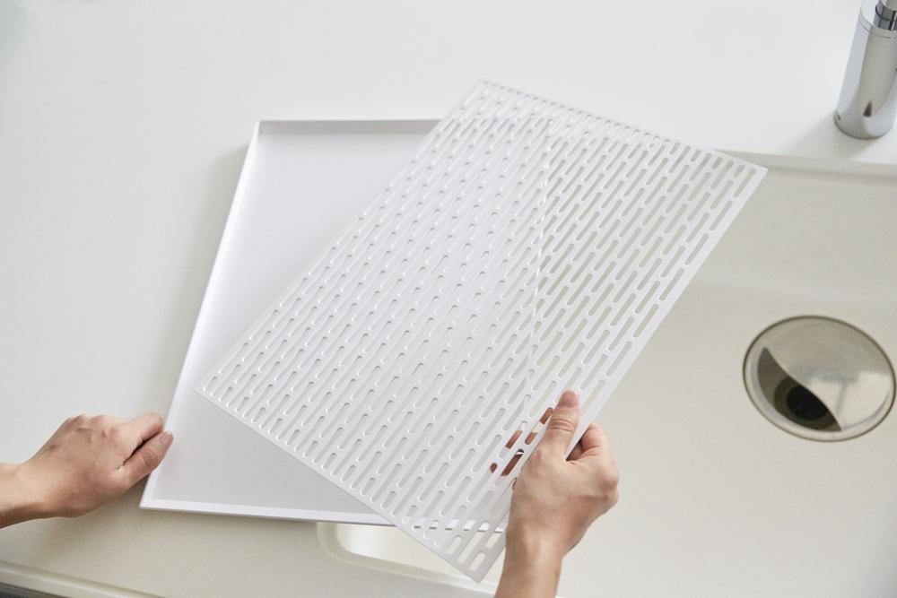 Yamazaki Tower Sink Side Glass and Mug Stand/Drainer - Wide