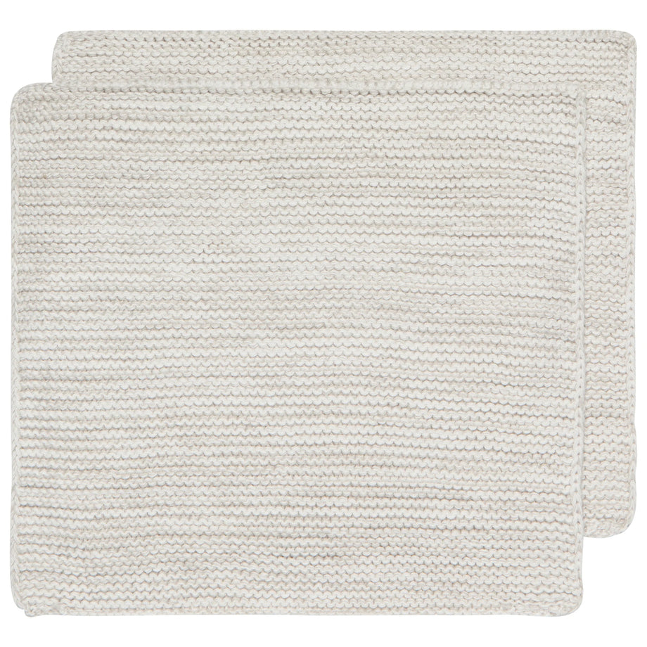 Danica Heirloom Knit Dishcloths Set de 2 - Dove Gray