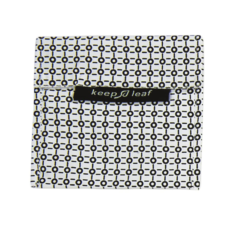 KEEP LEAF ORGANIC REUSABLE LARGE BAGGIE - BLACK & WHITE